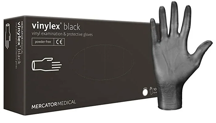 Mercator Medical Vinylex Black Vinyl Powder-free Gloves